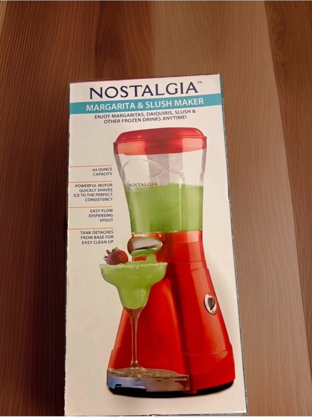 Nostalgia Red Margarita & Slush Maker with Green Slush Tank